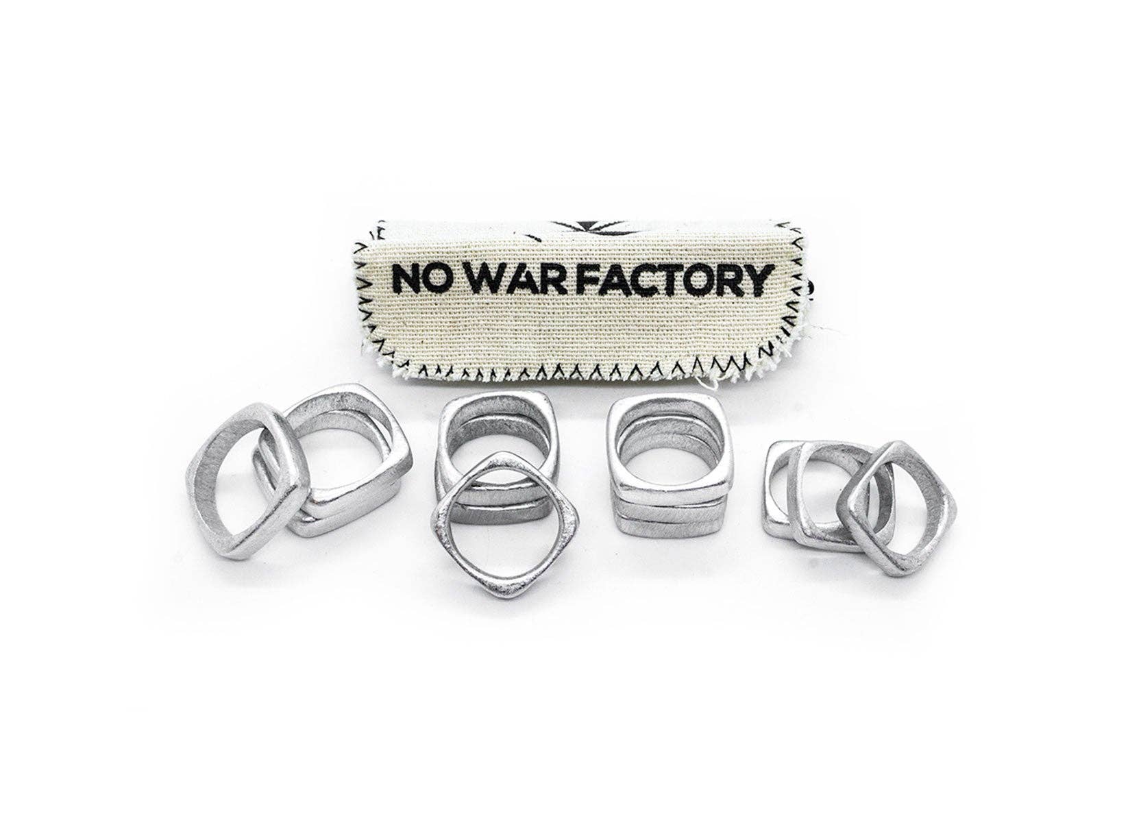No War Factory s.r.l. - Wholesale Band/Stacked Ring - Square Ring1