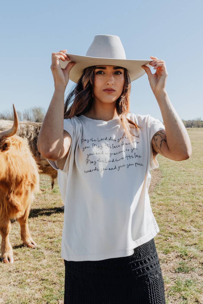 Crowned Free - Wholesale Screen Printed T-Shirt - Women's - May The Lord Bless You Tee2