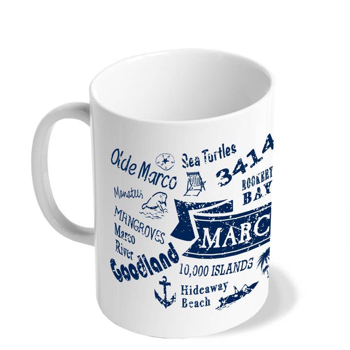 Shore Goods Custom Vintage Fusion mug (Navy Ink) for wholesale by The Buffalo Works