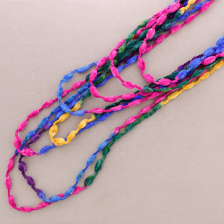 Sonata - Wholesale Woven Necklace - Multi Wool Bolitas Collar1