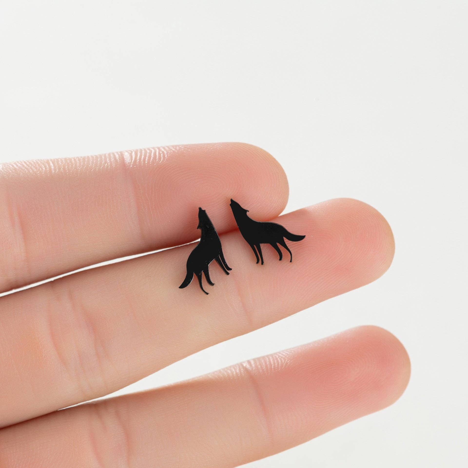 Gooddiy - Vendita all'ingrosso Parure di gioielli - Orecchini a forma di lupo in acciaio inossidabile placcato0