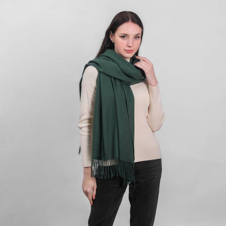 Écharpe IRS-034F Supersoft à chevrons Nouveau Vert pour la vente par Celtic Ore Crafts