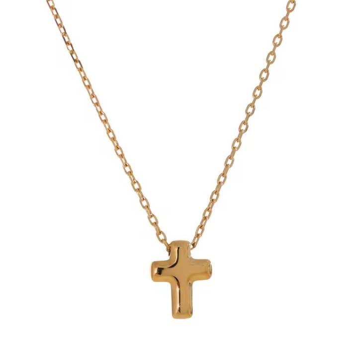Colar Mini Cruz Dourada por atacado de Sophie Mo’s Jewelry