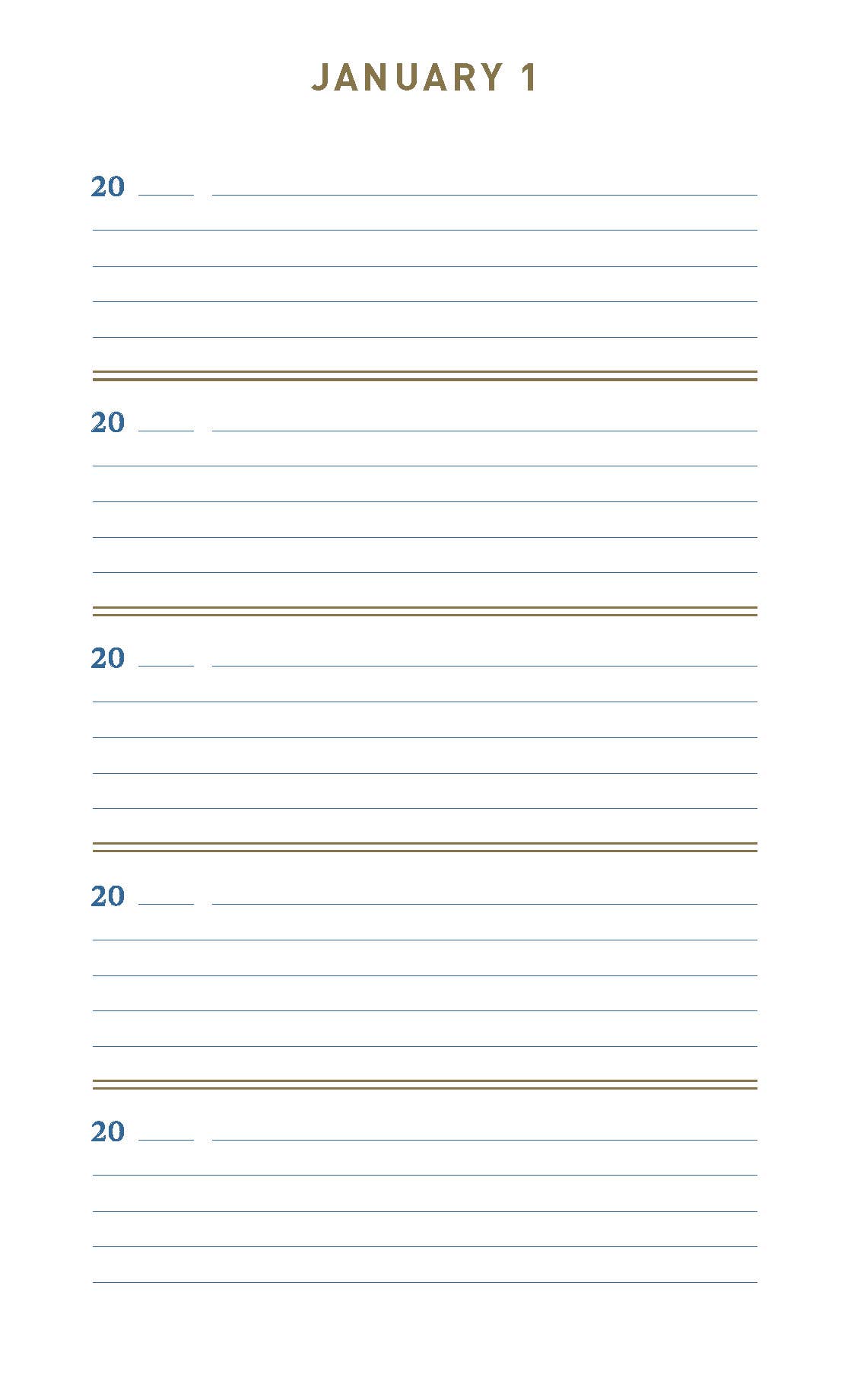 Chronicle Books - Wholesale Journal/Diary - Denim One Line A Day6