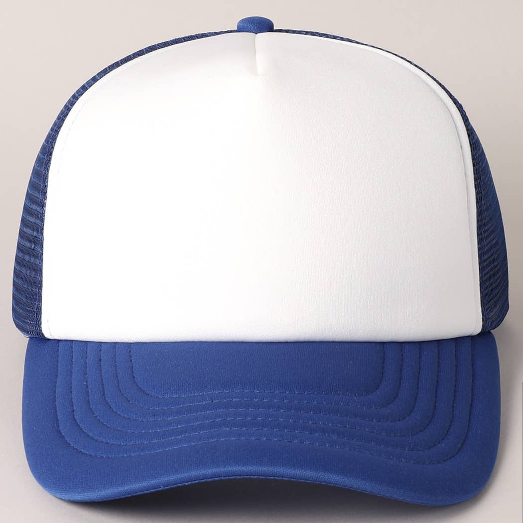 Fashion City - Wholesale Trucker Hat - Unisex - White Foam Front Colored Mesh Back Trucker Hat7