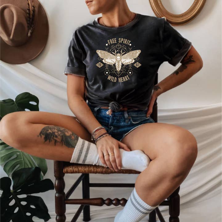 Free Spirit Wild Heart Tee for wholesale by Print Works