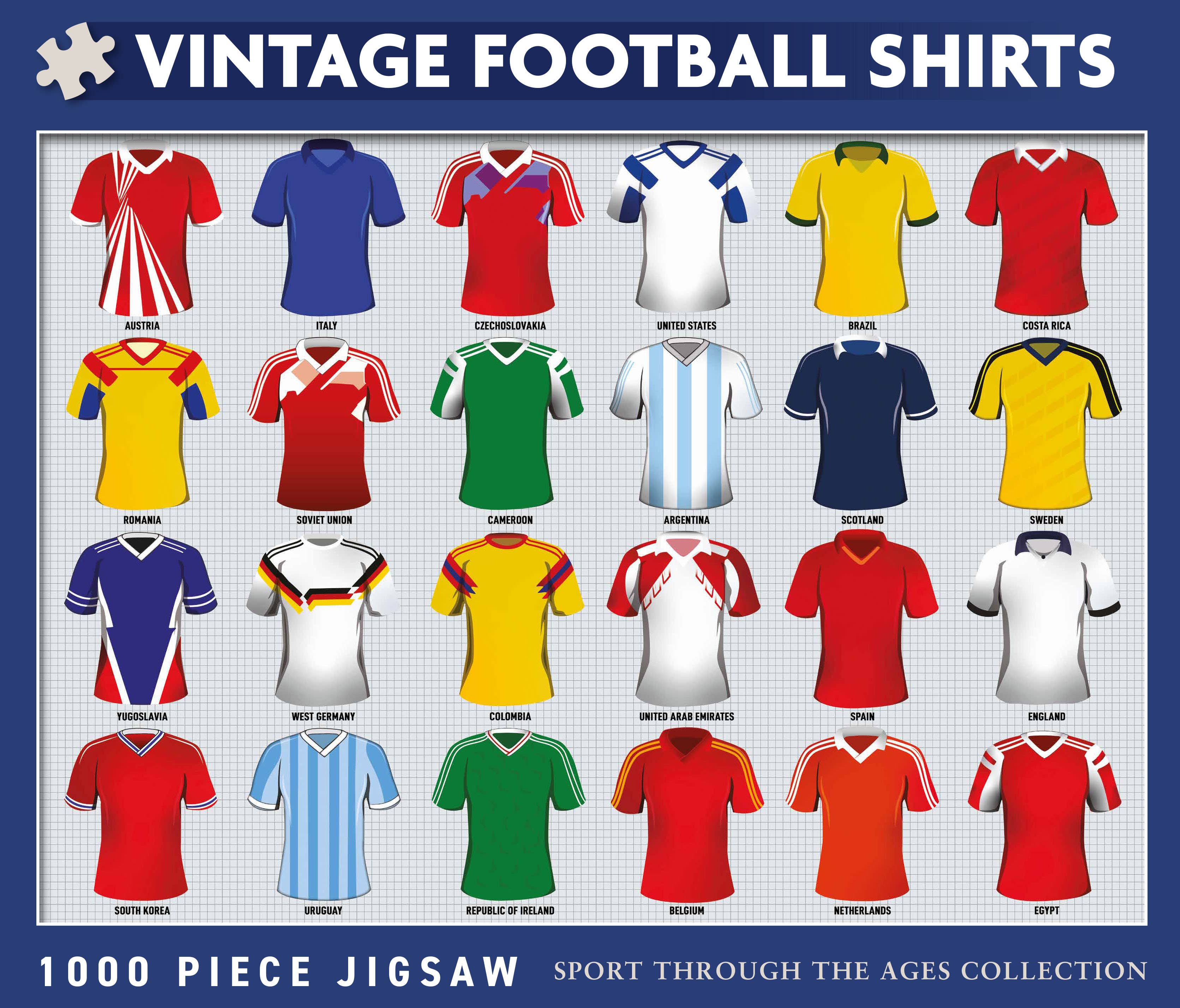 Coach House Partners – wholesale Puzzle – Adult – Vintage Football Tops 1000 Piece Jigsaw Puzzle2