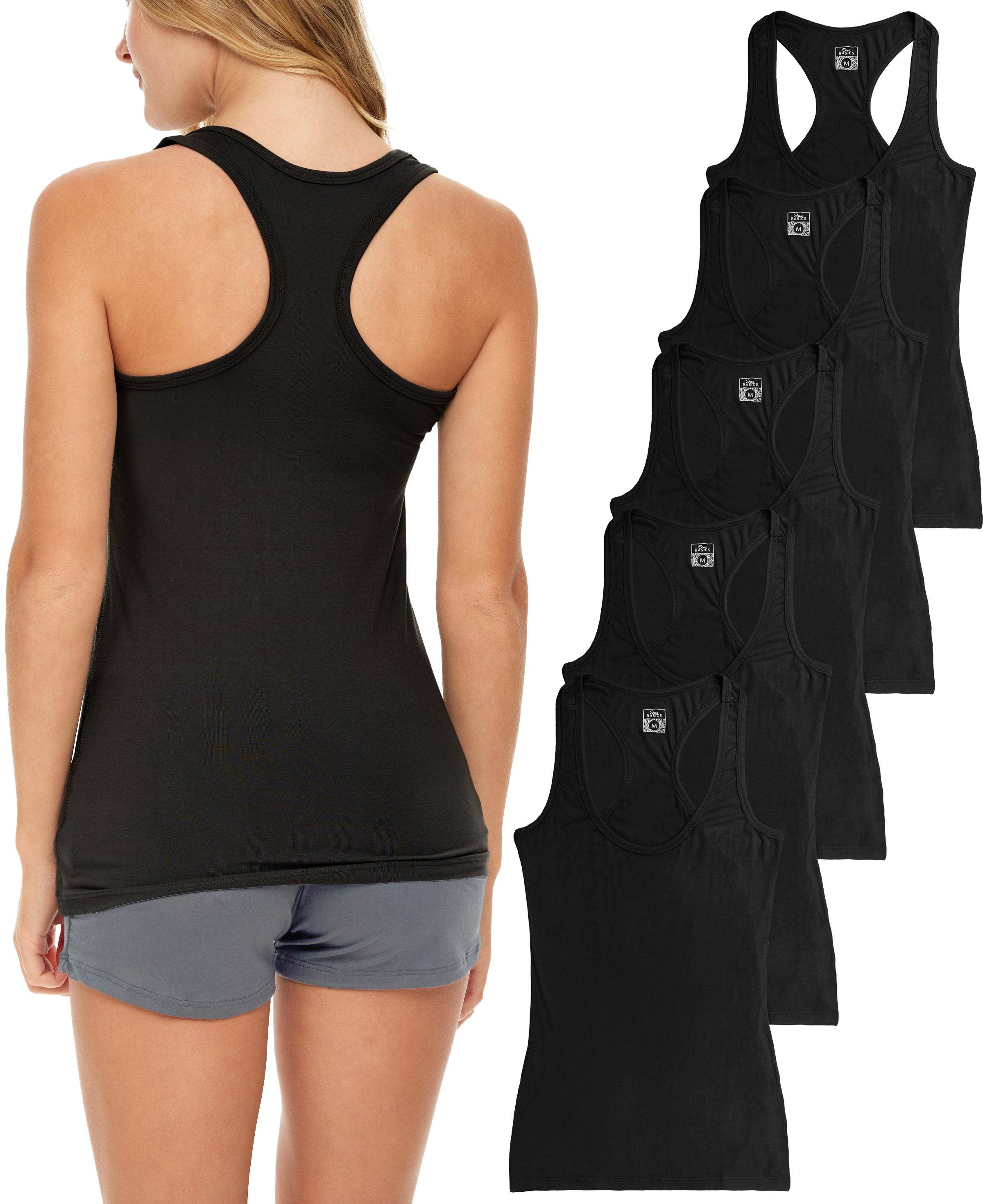 I-Wear Brands - Wholesale Tank Top - Women's - 5 Pack Women's Racerback Cotton Stretch Tank Top0