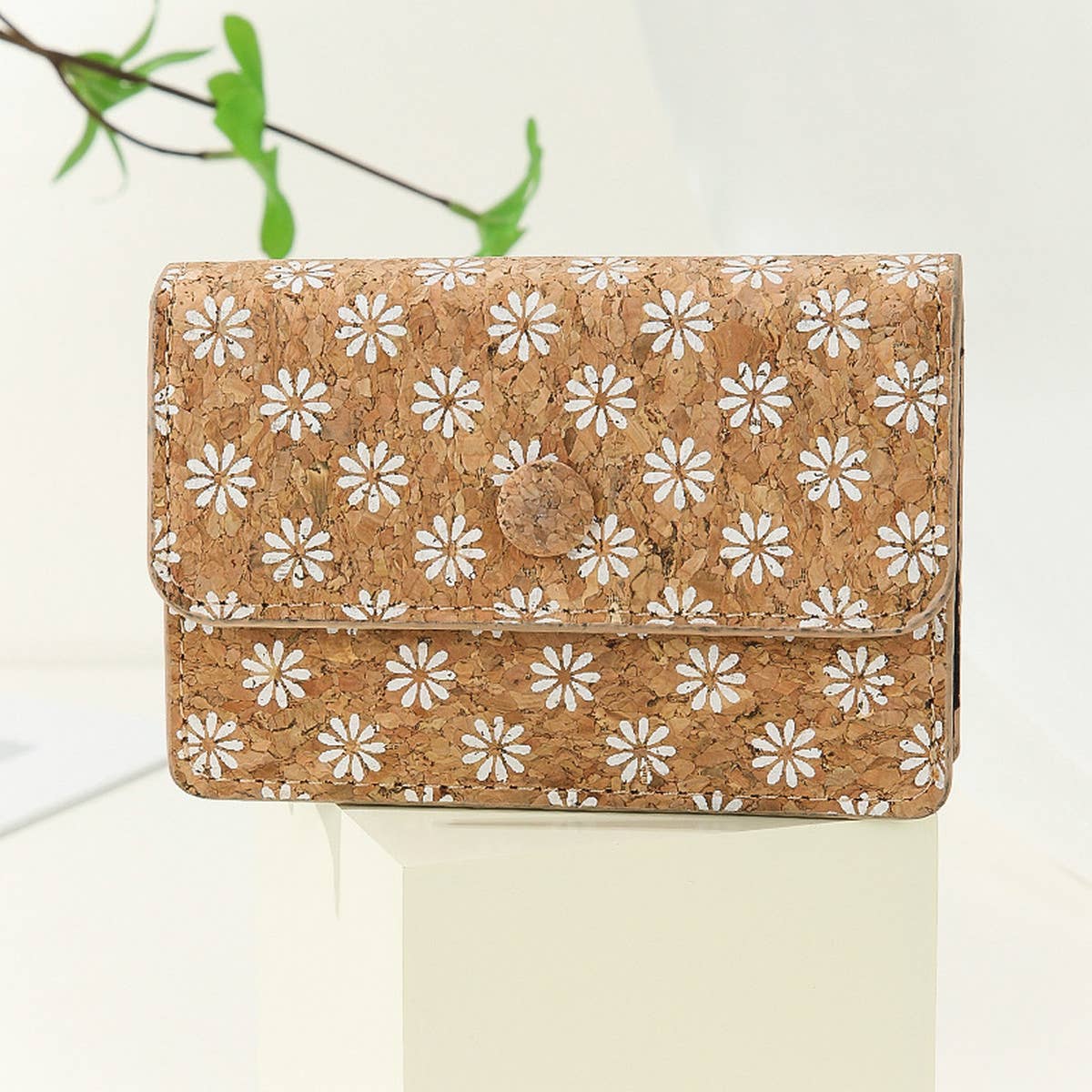 DOUBLJU - Wholesale Card Holder - Women's - VINTAGE CORK ACCORDION CARD HOLDER_CWAB4972
