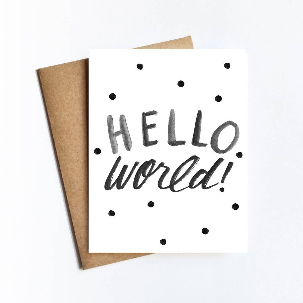 Kate Moore Creative Studio - Wholesale Everyday Greeting Card - Hello World Card