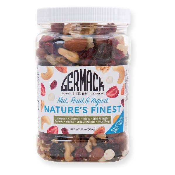 Germack Pistachio Company - Wholesale Trail Mix - Natures Finest 16 oz Jar