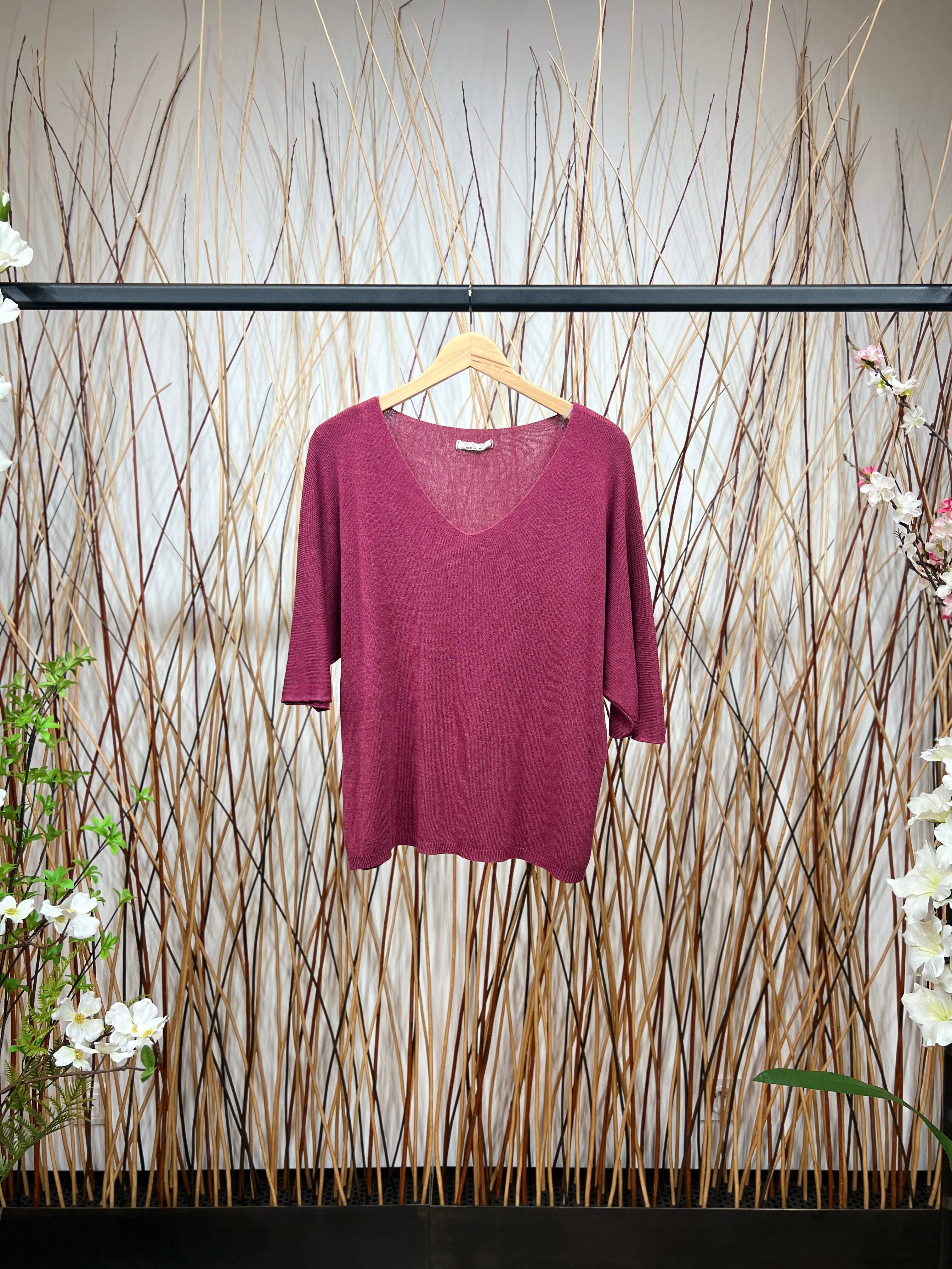 L'Emotion - Vendita all'ingrosso Maglione tricot - Donna - Maglione lavorato a maglia a maniche lunghe con scollo a V in modal 12