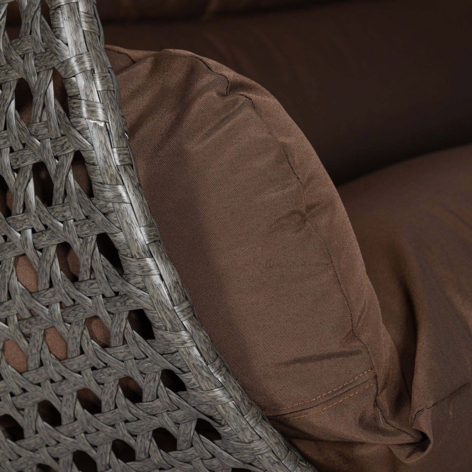 LeisureMod - Wholesale Egg Chair - Modern Charcoal Wicker Hanging Double Seater Egg Swing Chair36