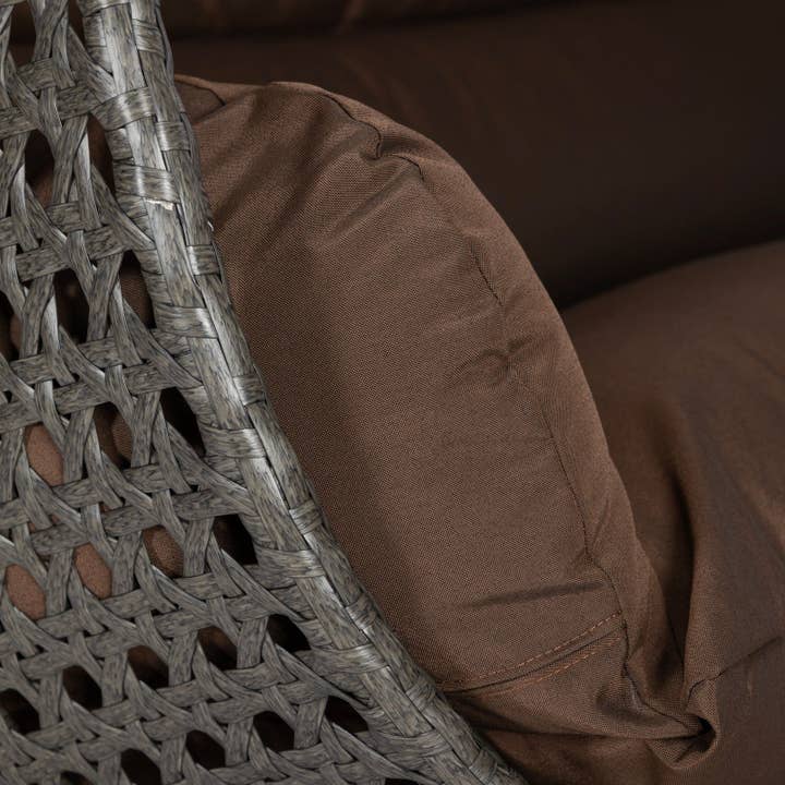 LeisureMod - Wholesale Egg Chair - Modern Charcoal Wicker Hanging Double Seater Egg Swing Chair36