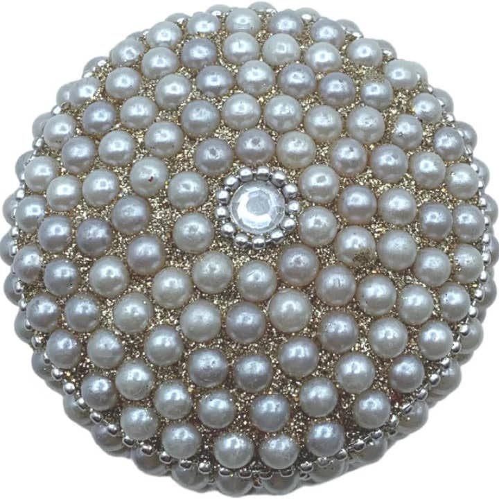 Magnifique Hearts - Wholesale Jewelry Box/Organizer - Elegant Faux Pearl Jewelry Box – 3” Elegant Travel Gift Case5