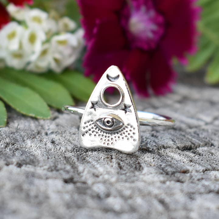 A Wild Violet – Anel de cocktail/declaração por atacado – Anel Planchette Ouija2