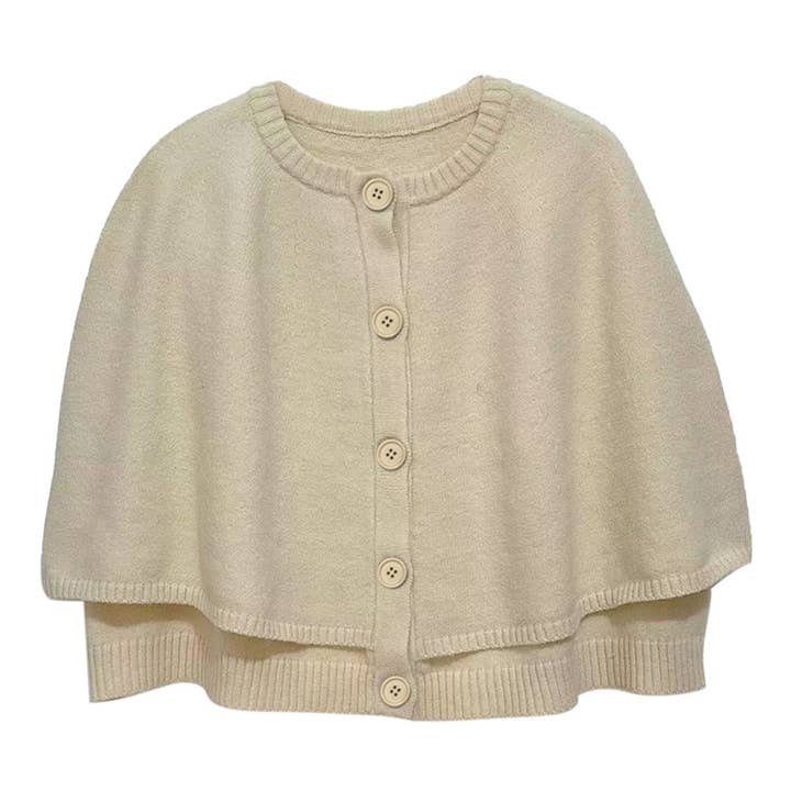 Sensibling Corp. - Venta al por mayor Poncho - Mujer - Capa Poncho de Punto Acogedor con Botones al Frente1