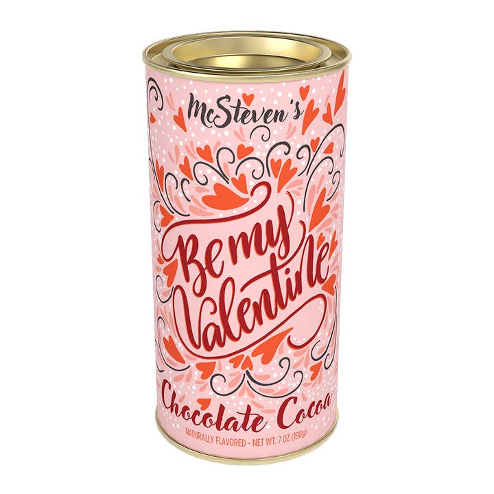 Be My Valentine Chocolate Cocoa (7oz Tins) for wholesale by McSteven's
