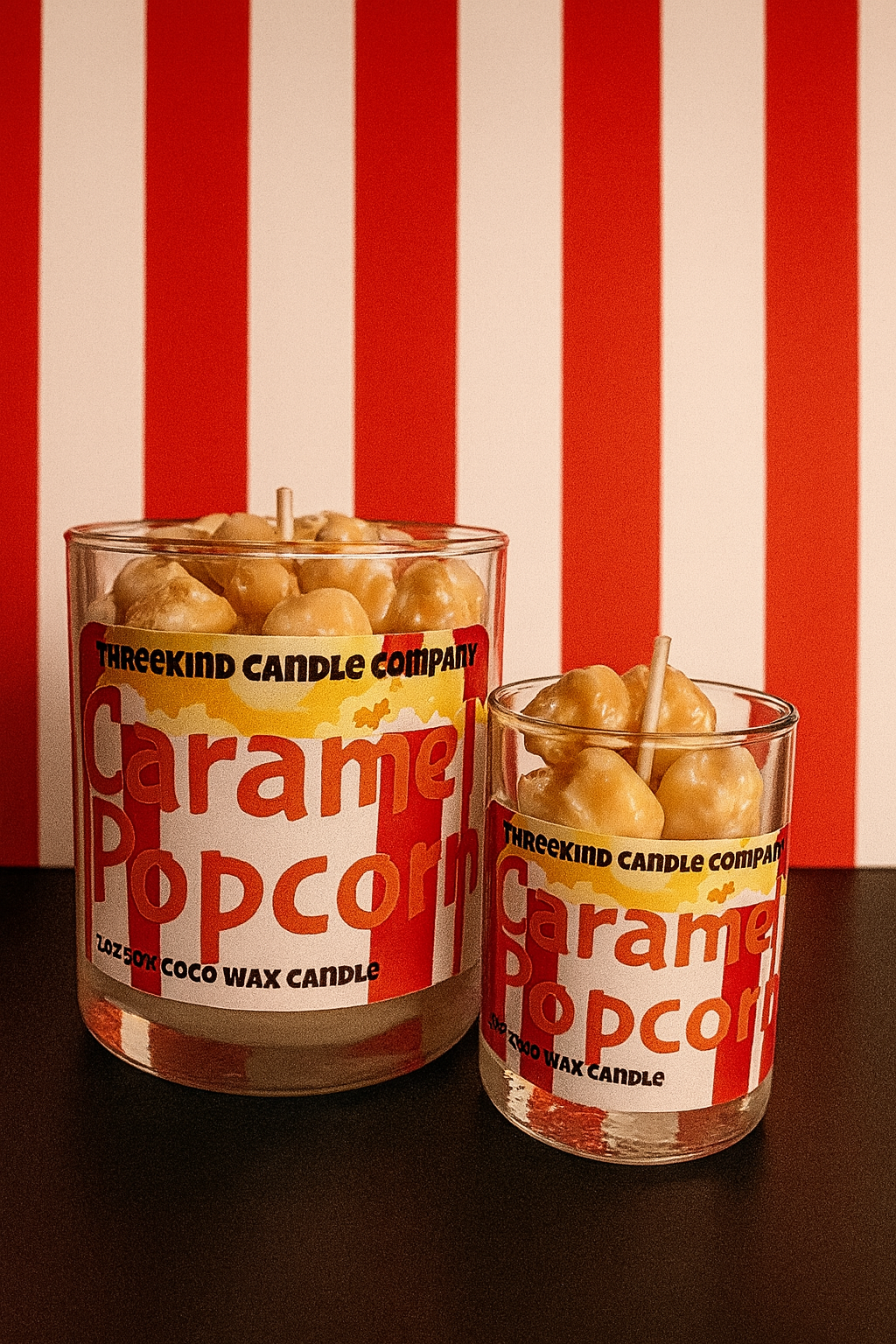 Threekind Candle Company - Wholesale Novelty Candle - Caramel Popcorn2