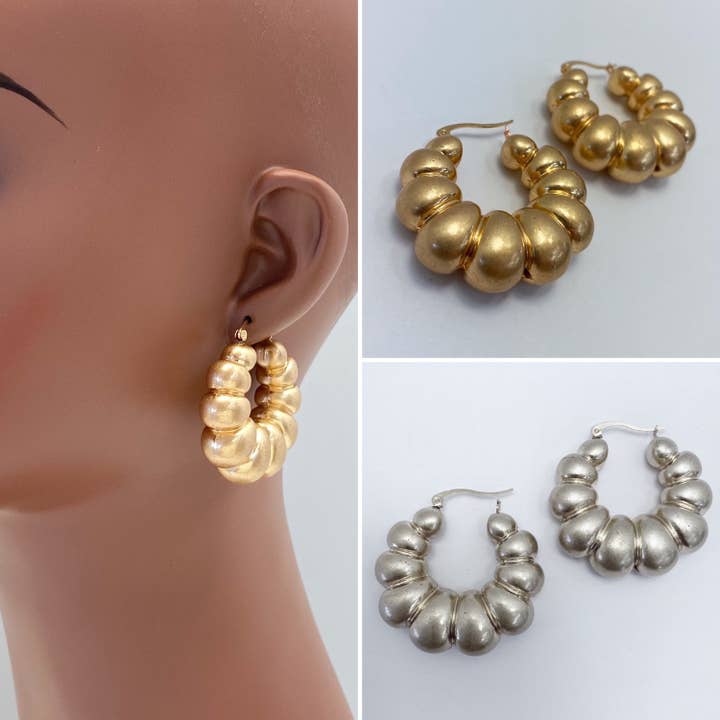 E0940 YE2142 Open Round Shape Hoop Style Post Earrings and other Purchase Wholesale open shape. Free Returns & Net 60 Terms on Faire trending on Faire.