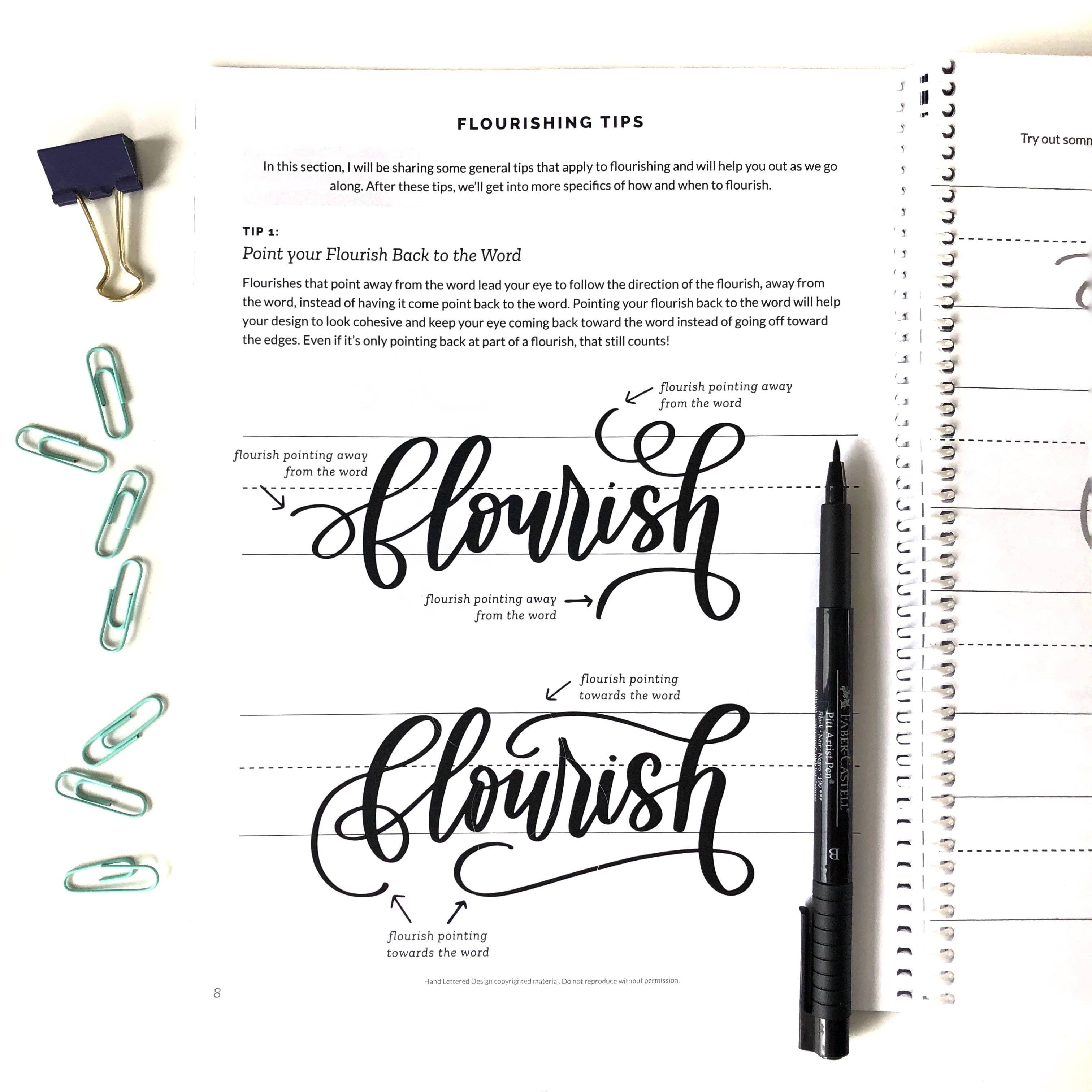 Hand Lettered Design - Wholesale DIY Craft Kit - Guide to Flourishing Kit3