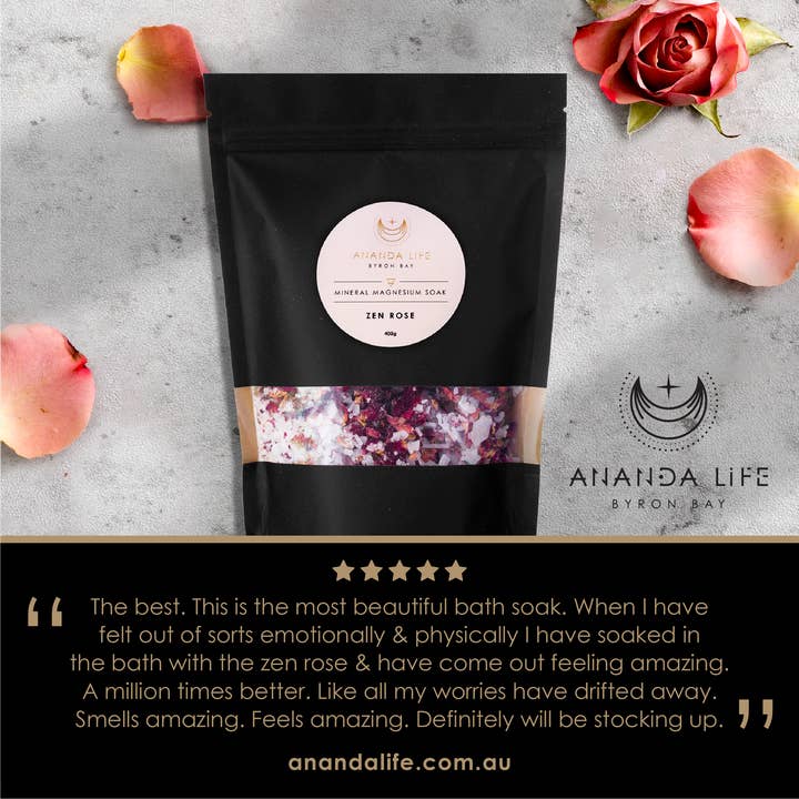 Ananda Life - Wholesale Bath soak/milk - Ananda Life ZEN Rose Bath soak2