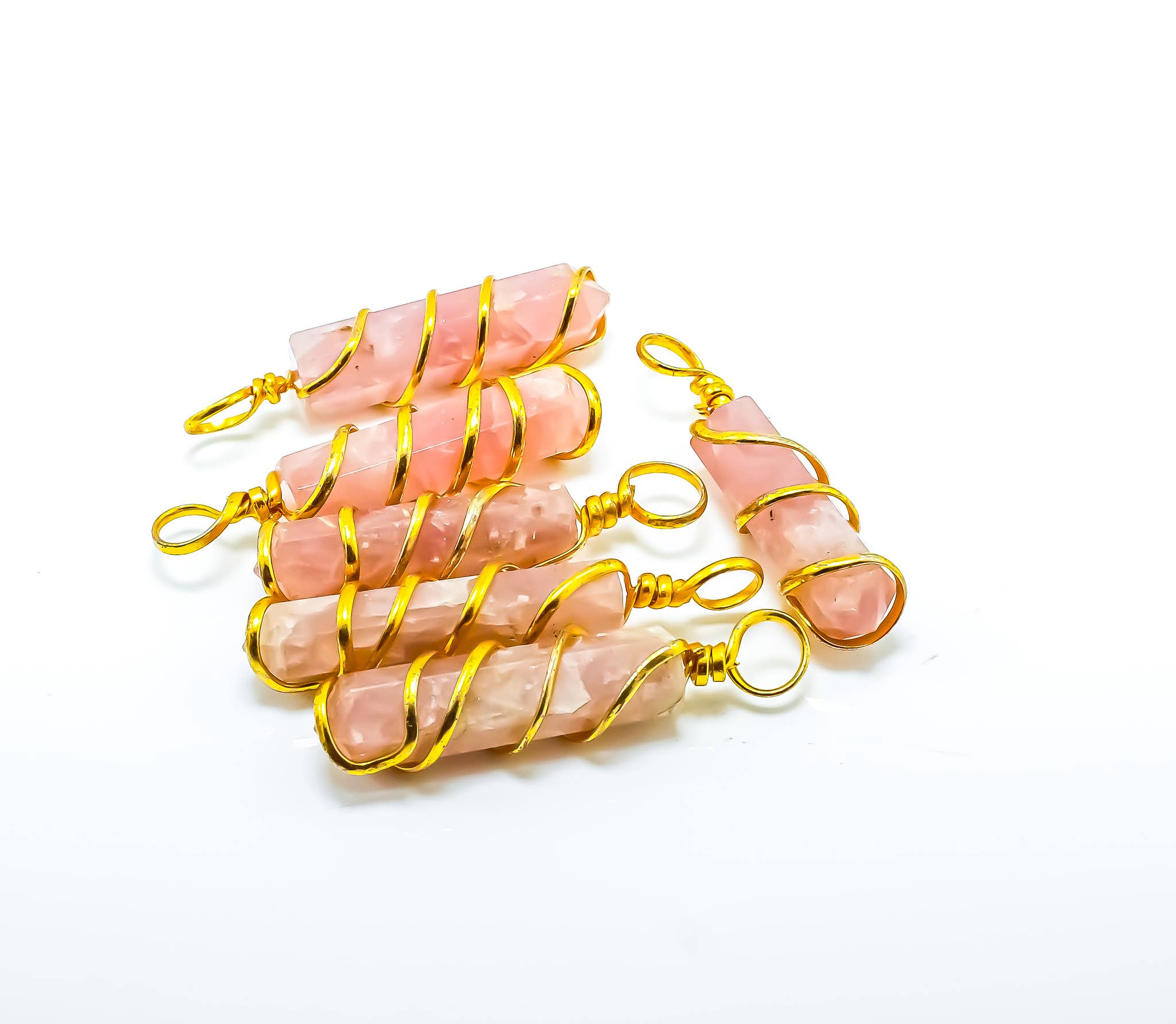 Quasar Gems USA - Wholesale Pendant/Charm Necklace - Gemstone Gold Wire Wrapped Pendant Necklace4