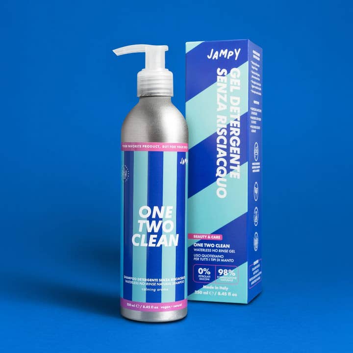 One Two Clean - Gel detergente senza risciacquo per cani, 98% naturale per la vendita all'ingrosso da parte di JAMPY