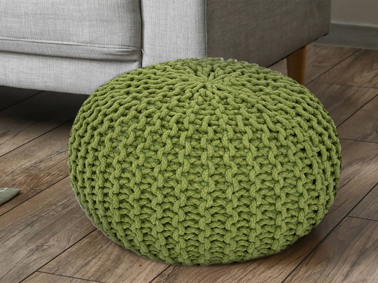 Voglrieder - Wholesale Pouf - Pouf, diameter 55 cm, knitted stool, pouf, pouf, floor cushion, large57