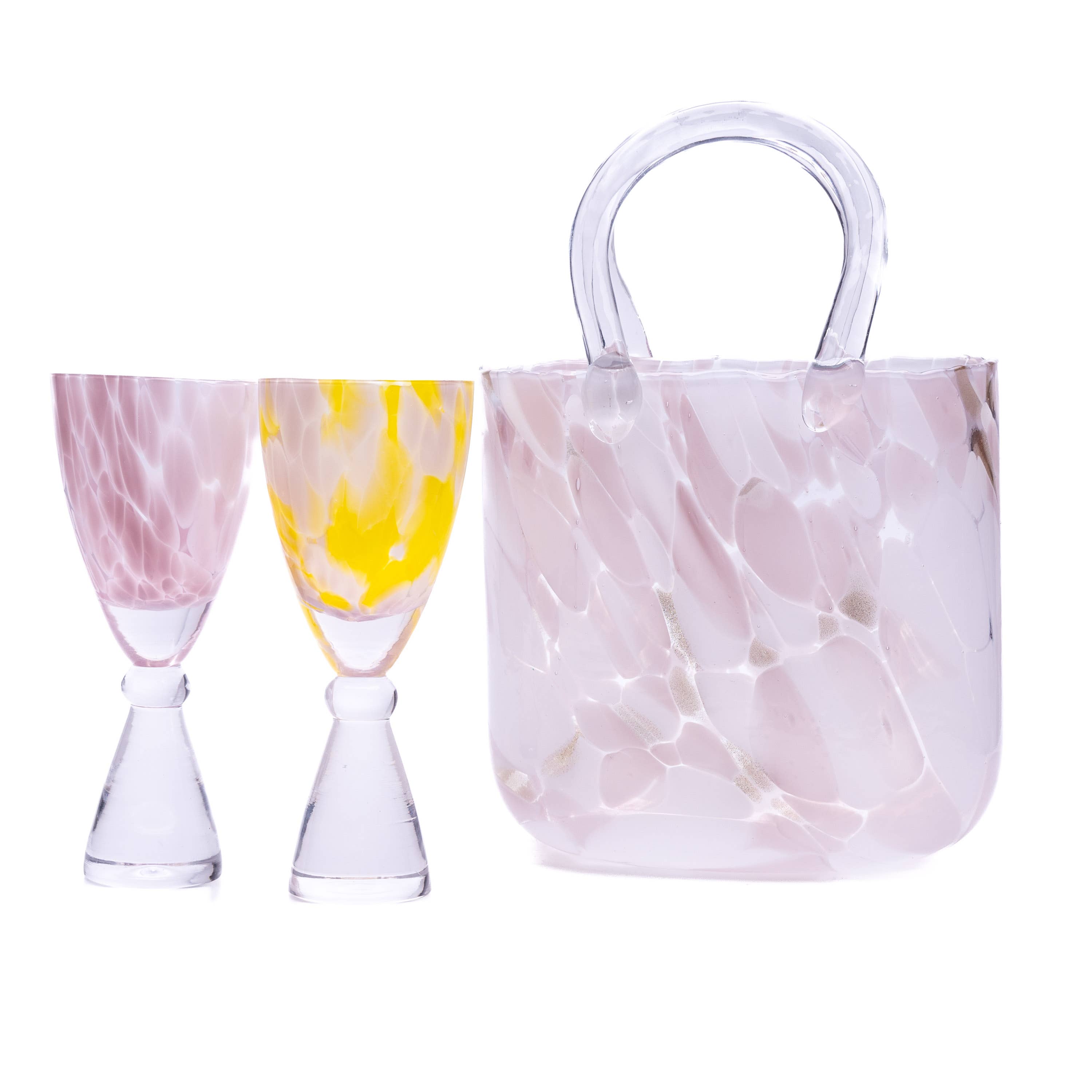 The Glass House Wholesale Interiors Ltd. – wholesale Champagne flute – Yellow speckle champagne flute1