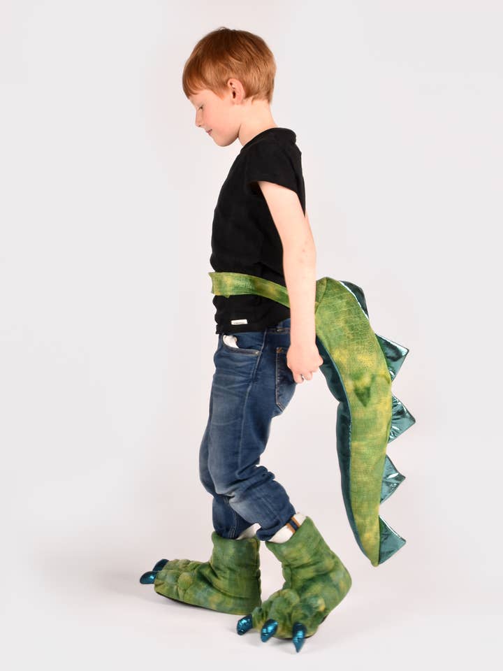 Dinosaur Set Slippers+Tail Eu Size 30-34 for wholesale by Den Goda Fen