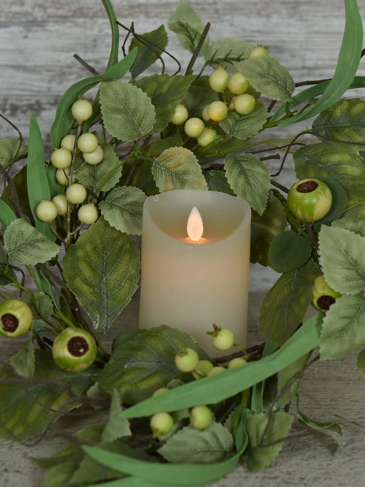 Berry Herb 6.5in Candle Ring for wholesale by Wholesale Home Decor