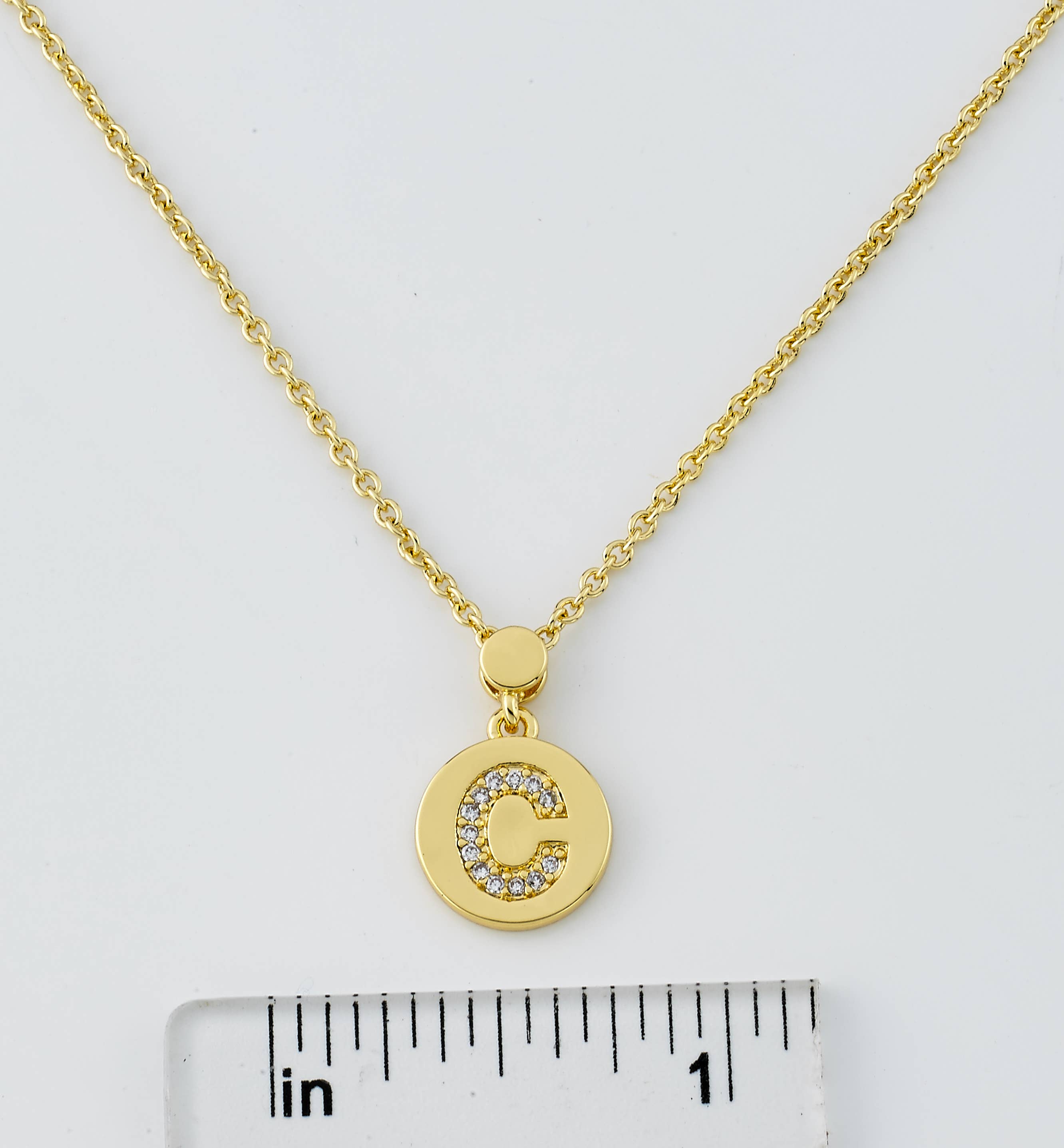 Little Miss Twin Stars - Wholesale Pendant/Charm Necklace - LMTS Classic! Initial Disc Pendant Necklace91