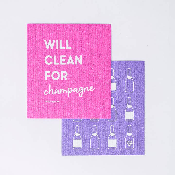 Wine Wash Co. - Wholesale Dishcloth - Biodegradable Dish Cloths – Pink/Purple Set5