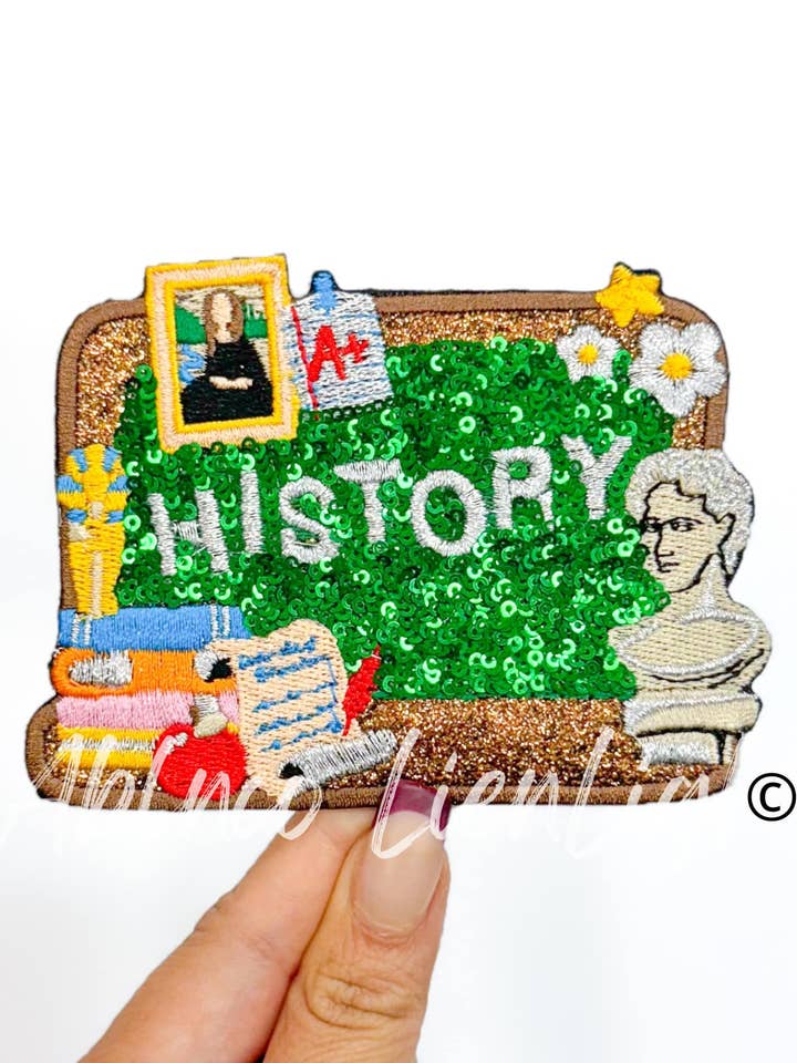 History Sequin School Teach Embroidery Patch for wholesale by ABLNco