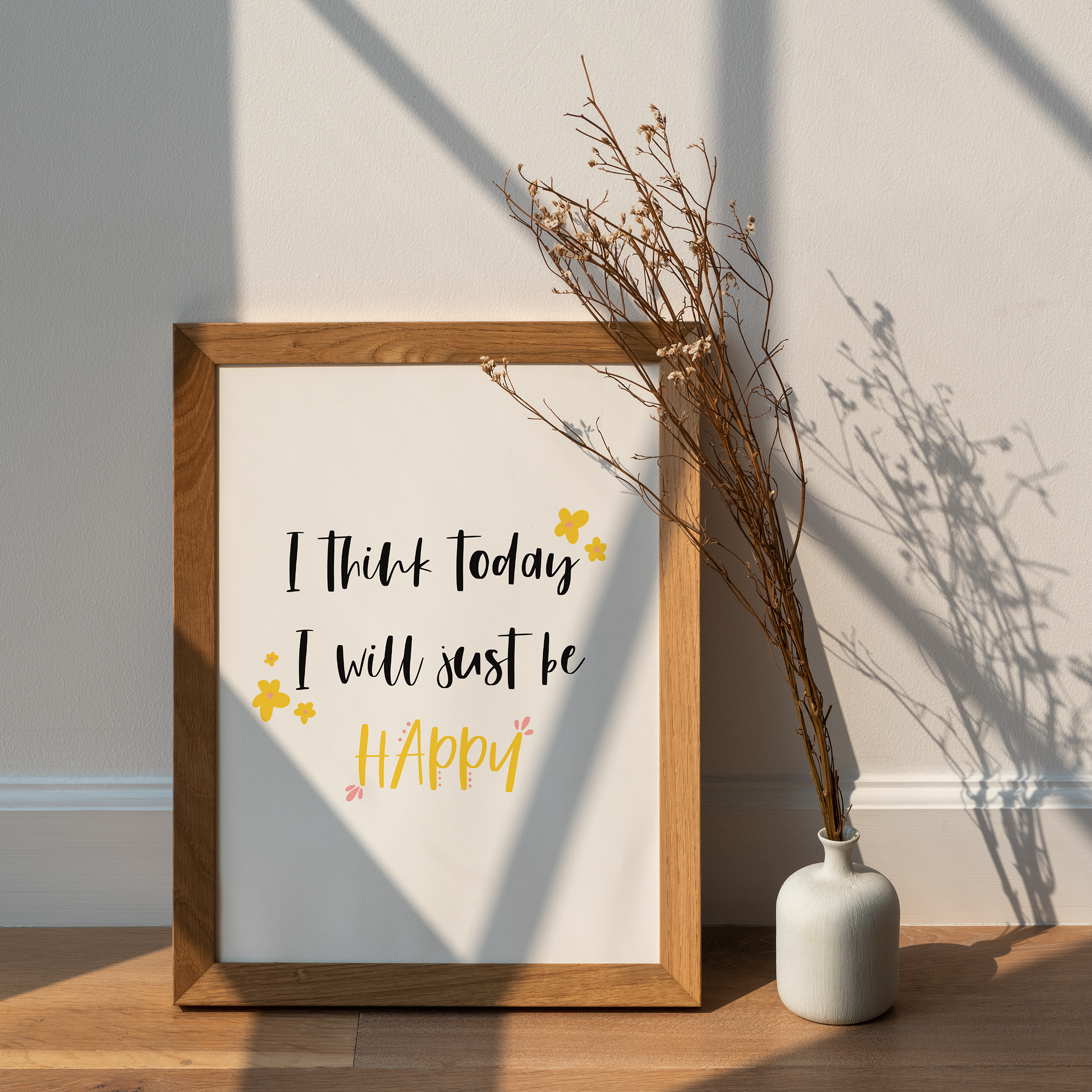 Purcell-Green Studios – wholesale Art print – I think today I will just be happy Illustrated Quote Print1