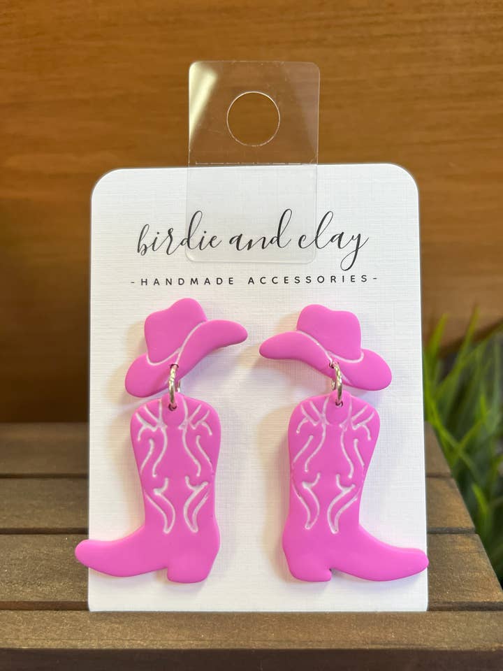 Cowboy Boot and Hat Earrings for wholesale by Birdie & Clay