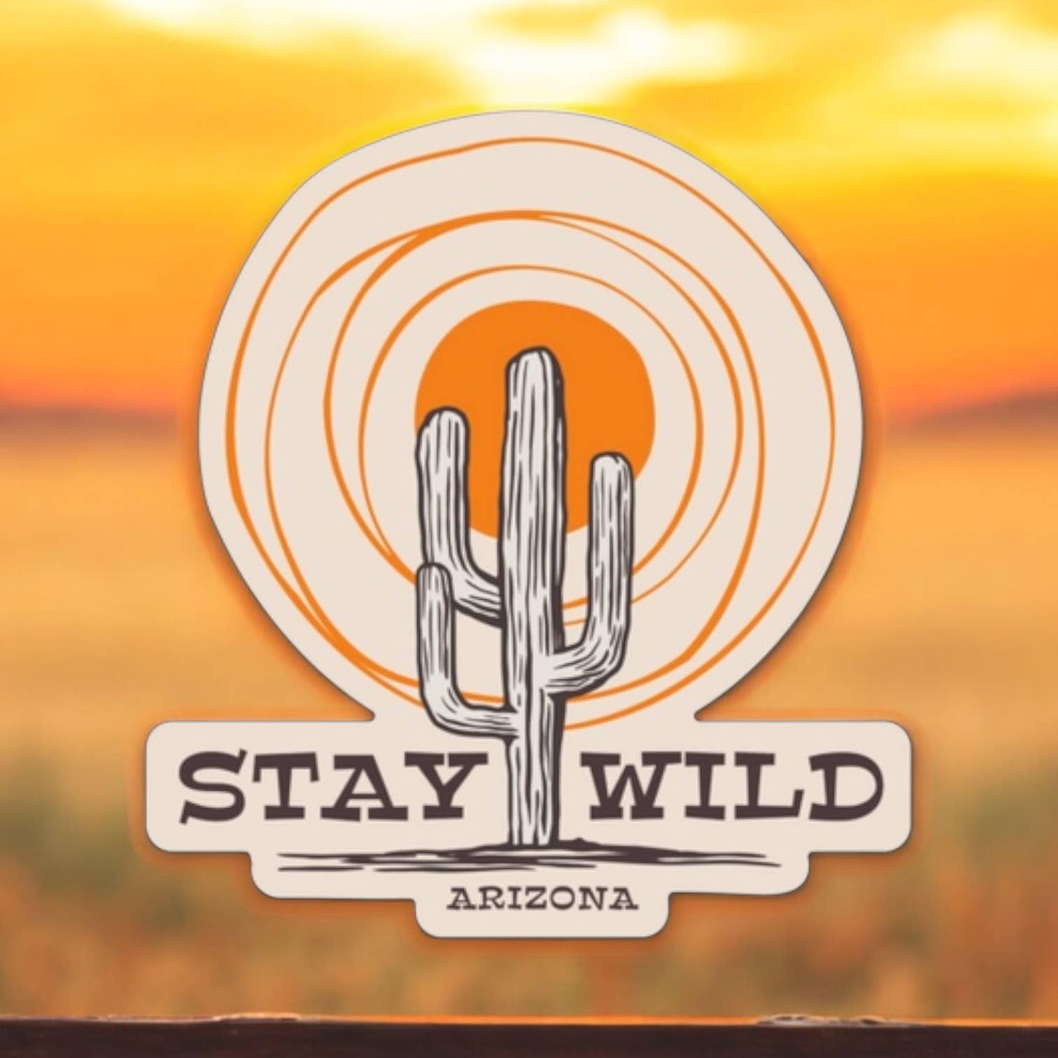 EARTHWILD - Wholesale Sticker - Stay Wild Arizona Sun Sticker1