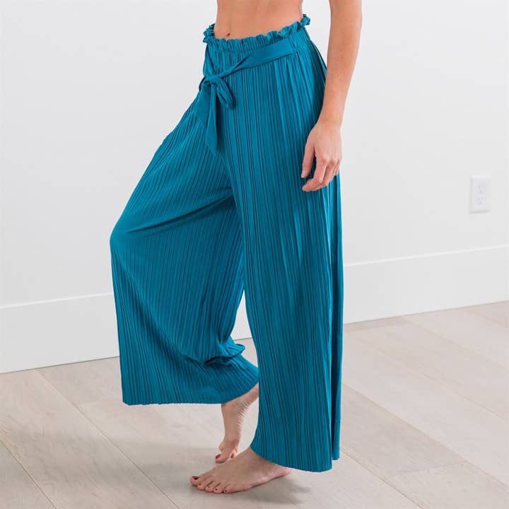 Truly Contagious - Wholesale Pants - Women's - Tie Waist Palazzo Pants ( PB702 )
