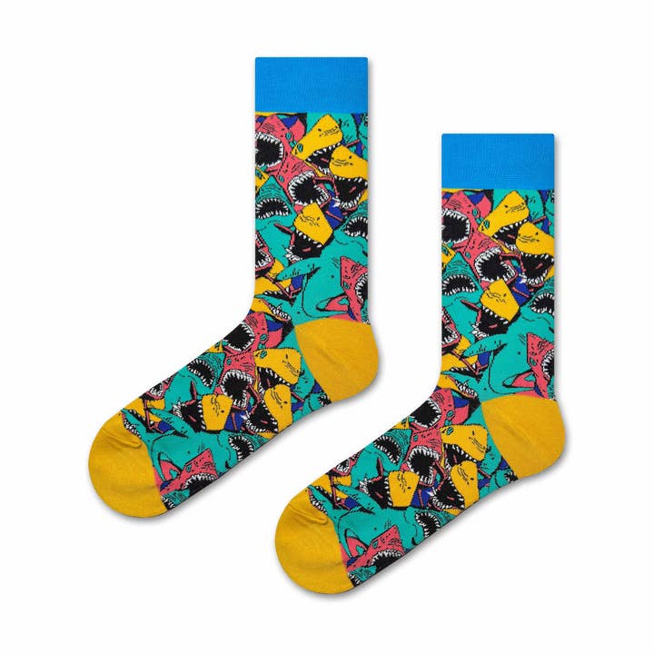 Bold Shark Socks๐ฆ๐จ for wholesale by Marc JoJo