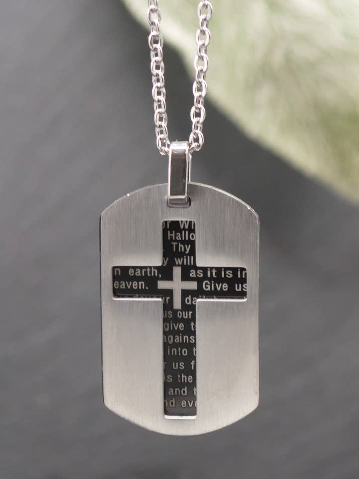 Colar com etiqueta de cão de oração do Senhor - Colar Eden Merry por atacado de Eden Merry Jewelry by James Lawrence