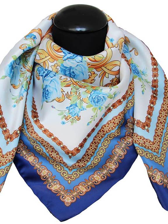 Poly Scarf 100% Dis 92690 Var 2 Ljusblå för wholesale av tessago