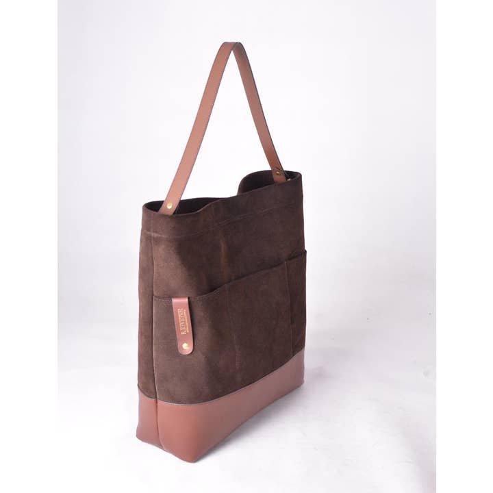 R.Riveter - Wholesale Crossbody Bag - Women's - Doyle | Coffee Suede + Brown4