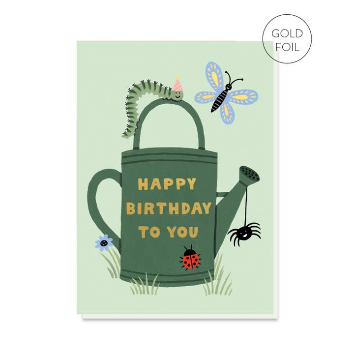 Birthday Bugs Card | Luxury Gold Foil Birthday Card for wholesale by Stormy Knight