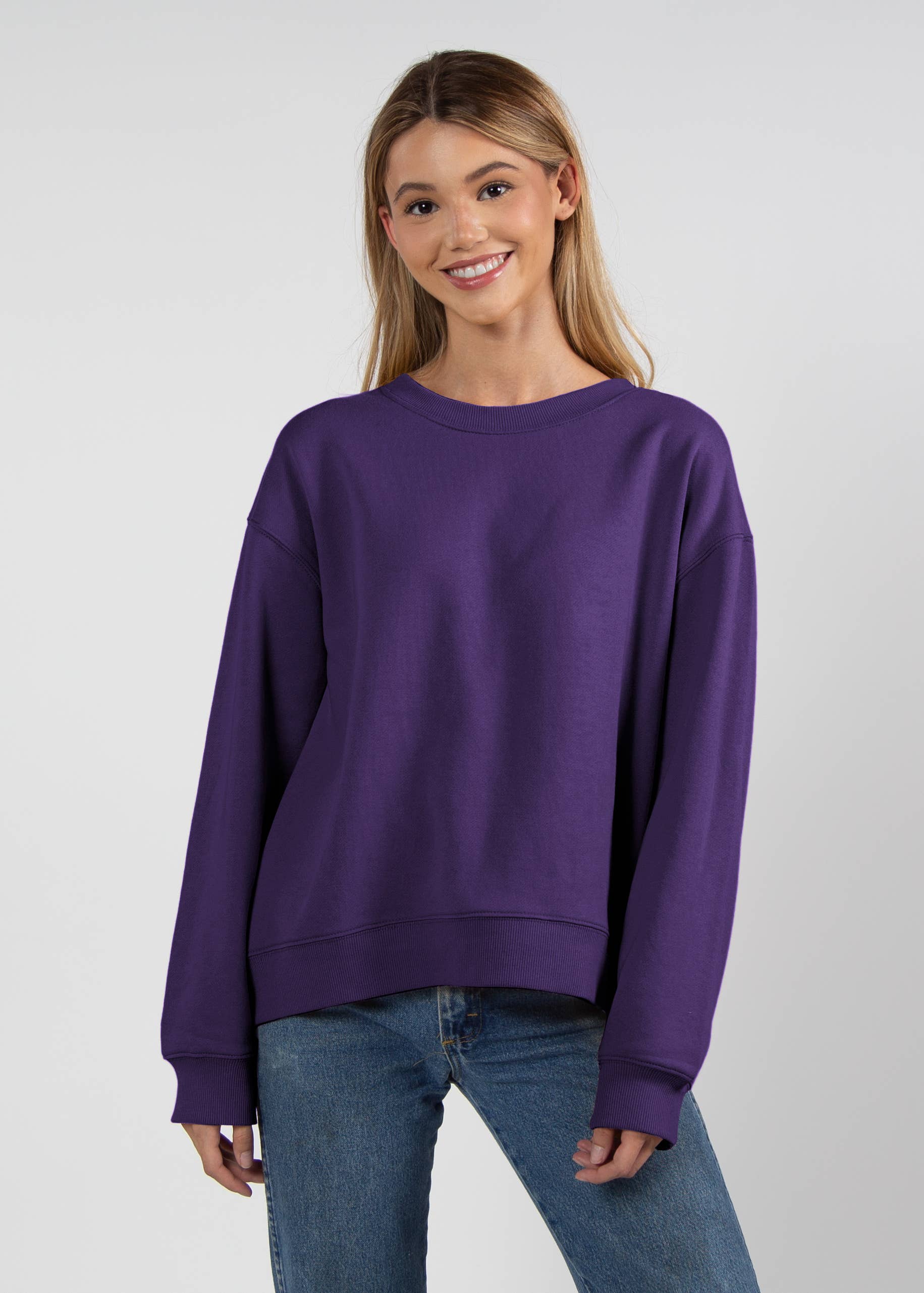 chicka-d - Wholesale Sweatshirt - Women's - Old School Crew, All Colors10