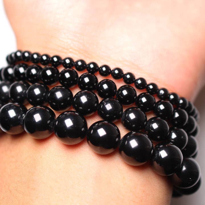 Foliesbijoux - Vendita all'ingrosso Bracciale con perline - Bracciale con spinello nero misto1