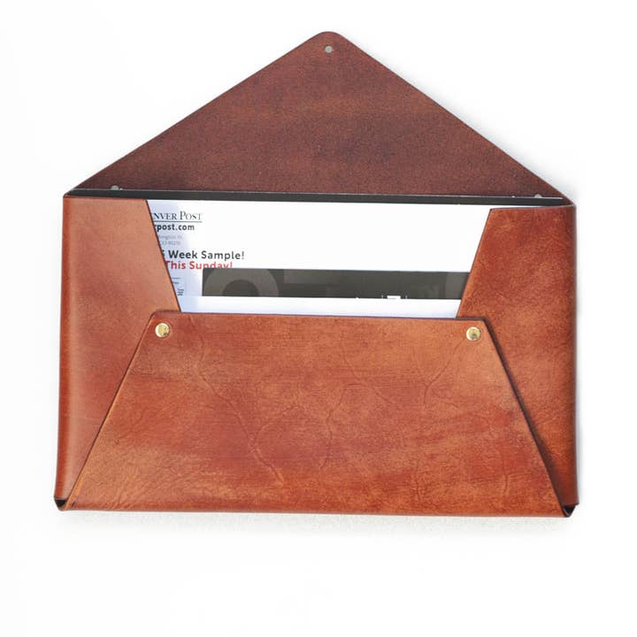 Stitch & Shutter - Wholesale Wall Mounted Shelf - Leather Wall Envelope2