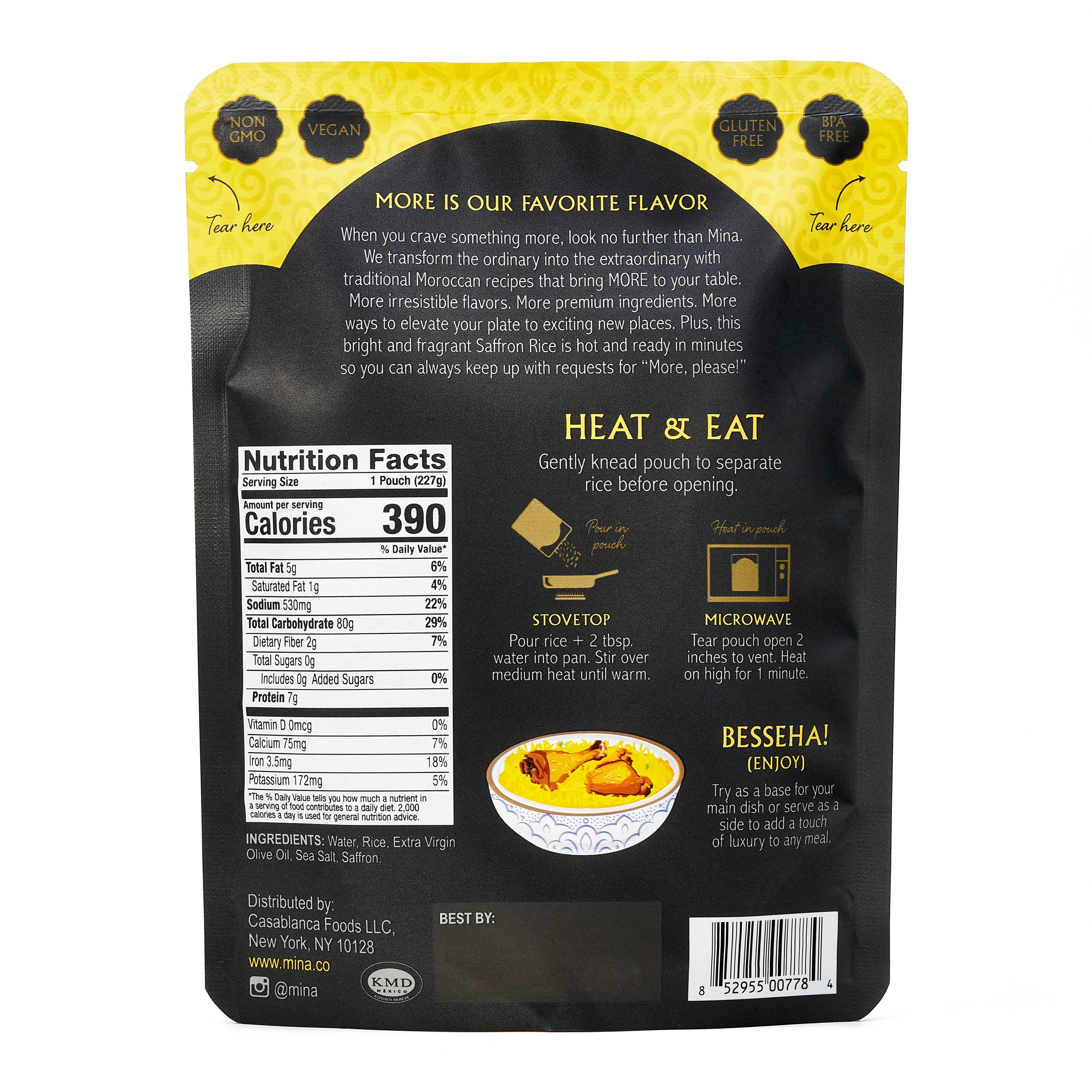 Mina - Wholesale Rice - 8 oz Saffron Rice1