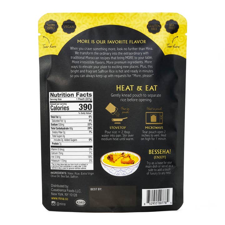 Mina - Wholesale Rice - 8 oz Saffron Rice1