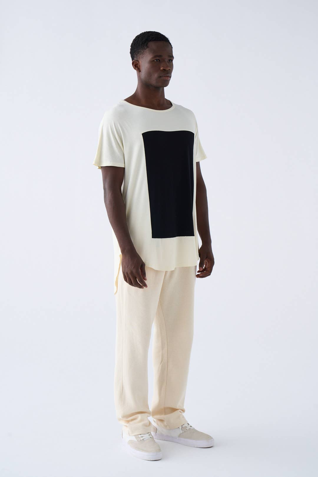 Pitagora - Vendita all'ingrosso Maglietta - Unisex - Maglietta Quadrilateral Bianco Nero2